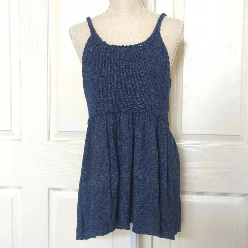 Free People Marled Knit Sweater Halter Top Tunic - Picture 5 of 10